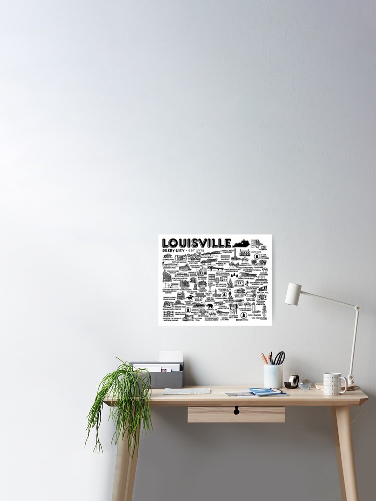 Louisville City Map Art Prints - High Quality Custom Made Art