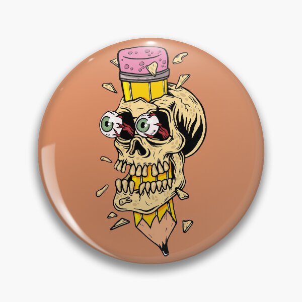 Item preview, skull broken with a pencil designed and sold by si3iy.