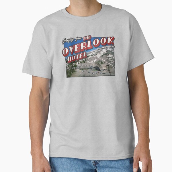 Item preview, The Shining Inspired 'Greetings from The Overlook Hotel' Vintage / Retro Postcard Weathered Design designed and sold by Mercy Apparel.