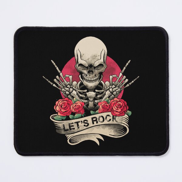 Item preview, Lets Rock Rock&Roll Skeleton Hand Vintage Retro Rock Concert designed and sold by Lambo-Designs.