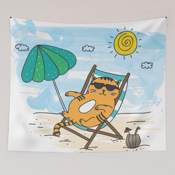 Item preview, Beach Cat designed and sold by AmazingArtMandi.