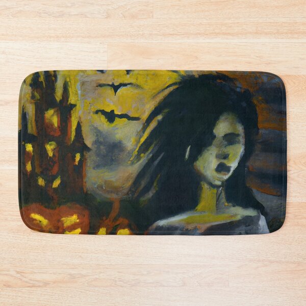 Item preview, Spooky Girl in Front of Castle - Halloween designed and sold by priddypaintings.