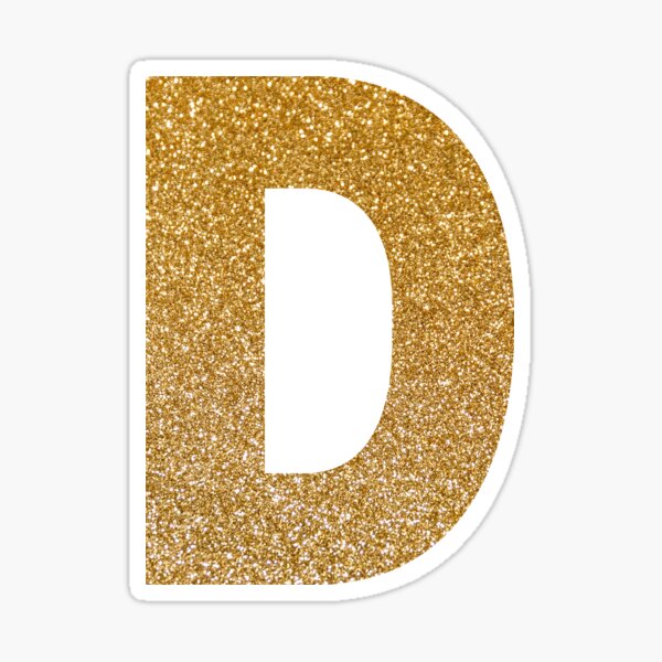 “Letter - D Glitter” Sticker for Sale by Hayatartdesign | Redbubble