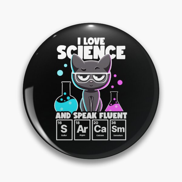 Aperçu de l'œuvre J'aime la science et parle couramment le sarcasme Funny Nerd Chemistry créée et vendue par Lambo-Designs.