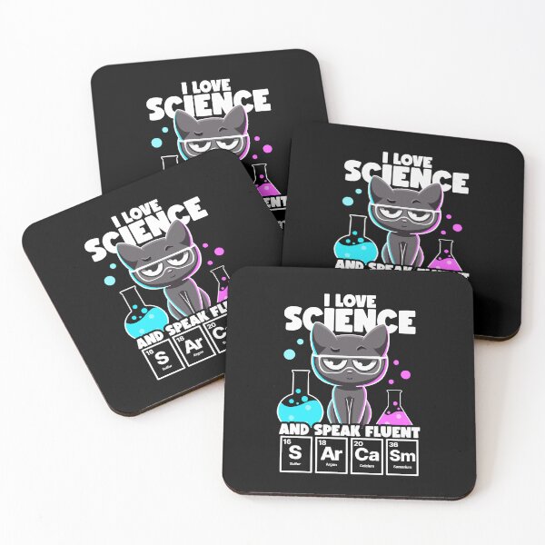 Item preview, I Love Science and Speak Fluent Sarcasm Funny Nerd Chemistry designed and sold by Lambo-Designs.