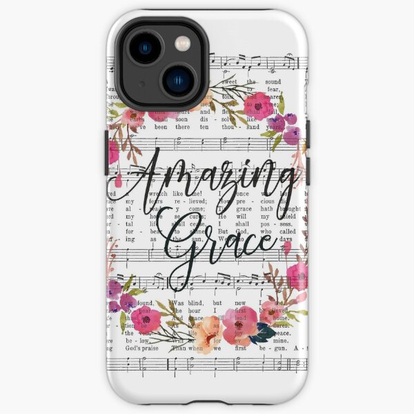 Amazing Grace Hymne mit Blumenkranz iPhone Robuste Hülle