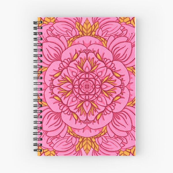 Item preview, Pink and Yellow Symmetrical Flowers designed and sold by tealprint.