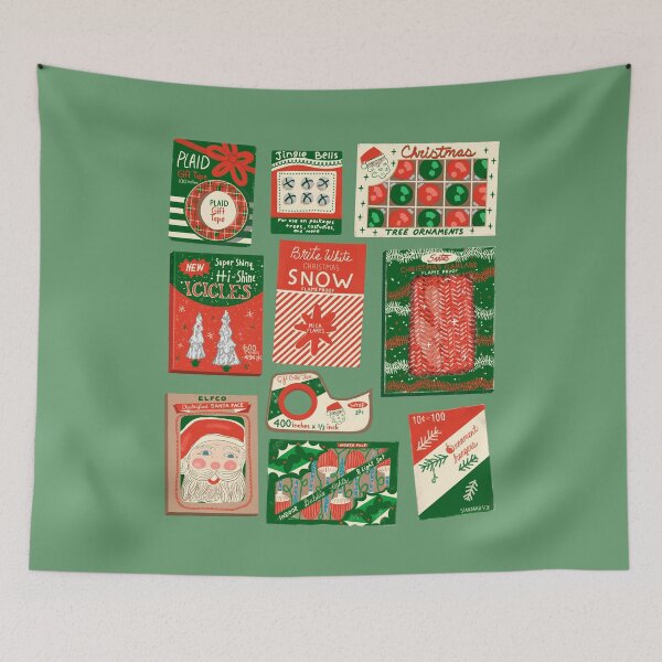 Item preview, Vintage Christmas Decorations Packaging designed and sold by jenbucheli.