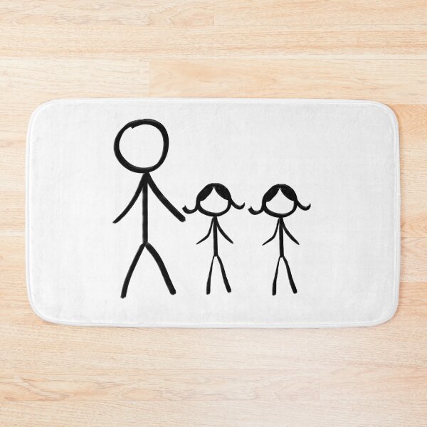 Item preview, Stick Figure Family-Single parent - WelshDesigns designed and sold by welshdesigns.