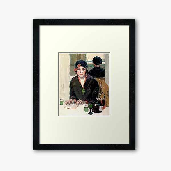 Item preview, Mujer joven estudiando: Impresión de pintura de imagen de espejo de arte vintage por Jane Peterson designed and sold by posterbobs.