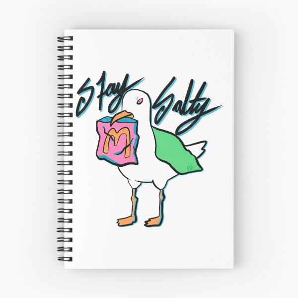 Artikelvorschau, Stay Salty Sassy Neon Seagull Ocean Bird Fast Food entworfen und verkauft von hwinn.