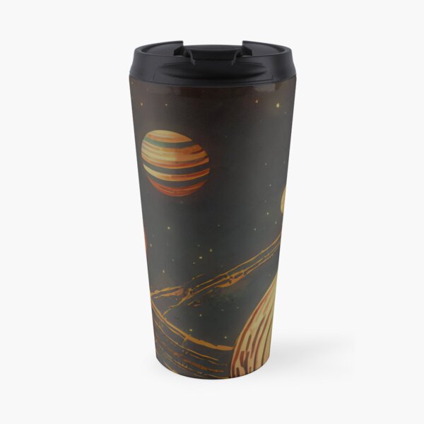 Ringed and Banded Worlds Travel Coffee Mug