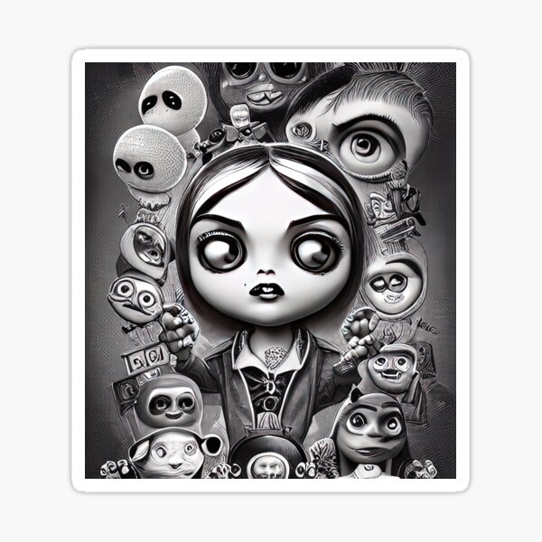 Confused Girl Bumpkin - Cute Caricature Character Design Sticker