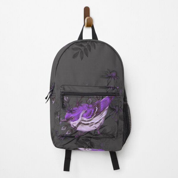 Item preview, Setophaga cerulea + Purple Thistles designed and sold by Ether hocromic.