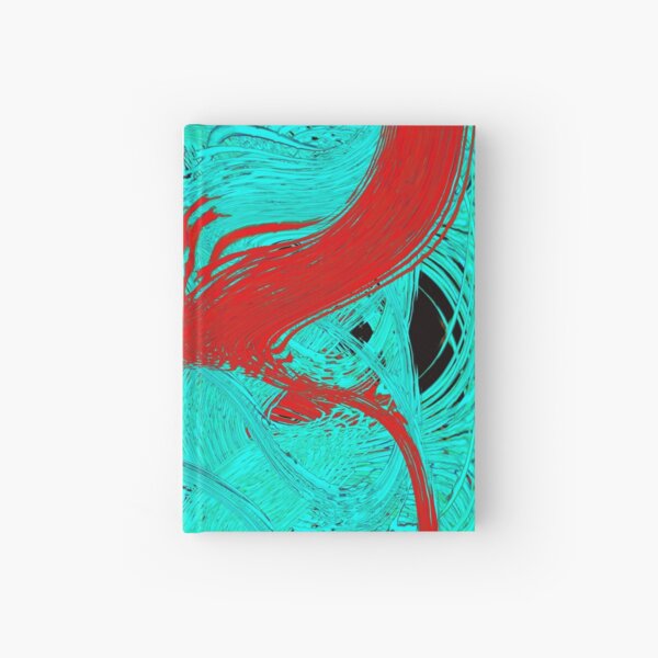 Abstract design in Red and Blue by Adelaide Artist Avril Thomas Hardcover Journal