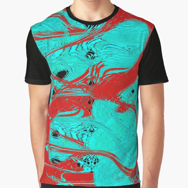 Abstract design in Red and Blue by Adelaide Artist Avril Thomas Graphic T-Shirt