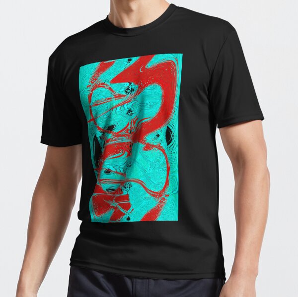Abstract design in Red and Blue by Adelaide Artist Avril Thomas Active T-Shirt