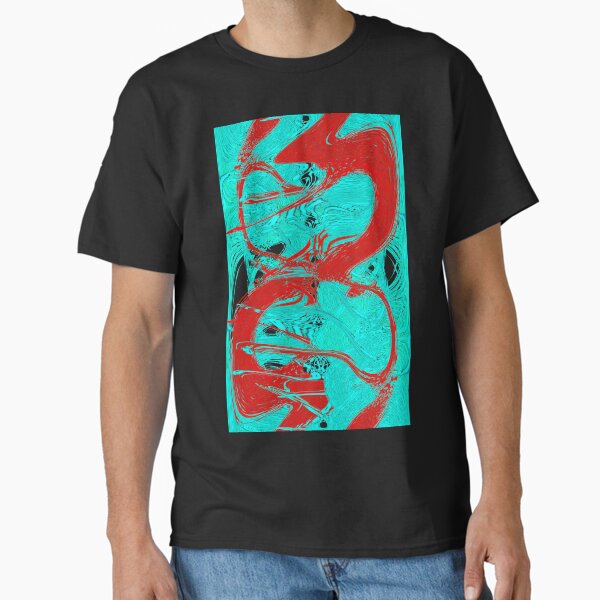 Abstract design in Red and Blue by Adelaide Artist Avril Thomas Classic T-Shirt