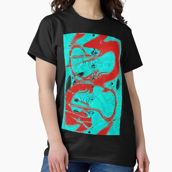 Abstract design in Red and Blue by Adelaide Artist Avril Thomas Classic T-Shirt