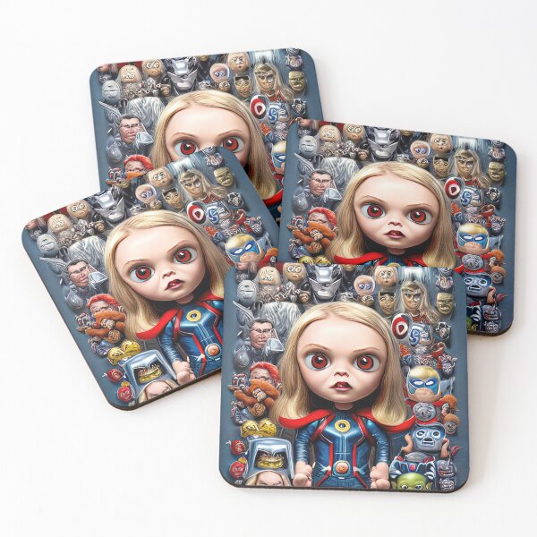 Item preview, Superhero Girl Bumpkin - Cute Caricature Character Design designed and sold by Miraje.