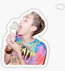 miley cyrus ice cream cone Sticker