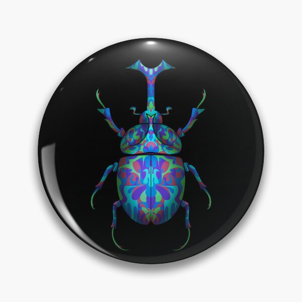Item preview, Colorful Patterned Groovy Psychedelic Beetle  designed and sold by hwinn.