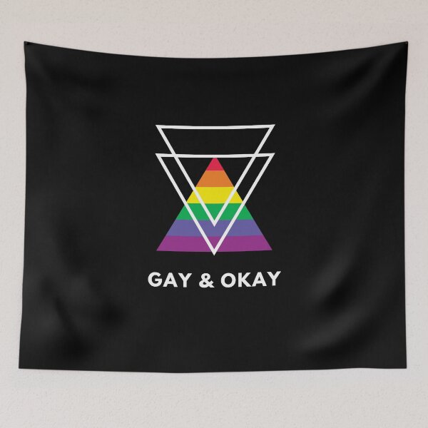 Item preview, Gay & Okay - Large | black designed and sold by abroadDesigns.