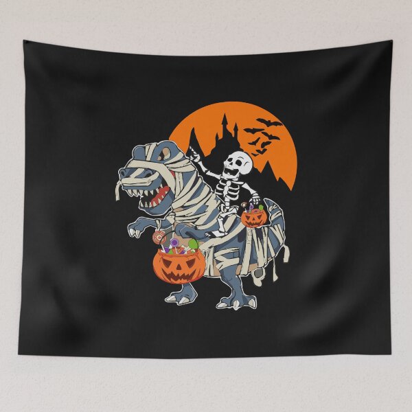 Item preview, Skeleton Riding Dinosaur Bones Halloween designed and sold by ROFIN.