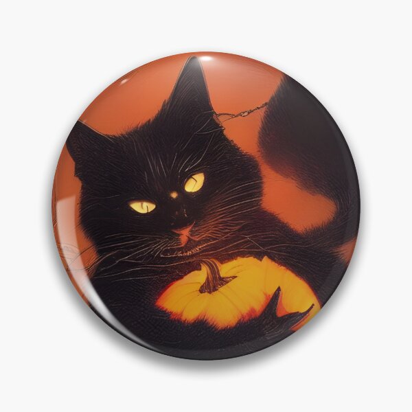 Item preview, Evil Cat Hugs Pumpkin  designed and sold by Horrorscape.