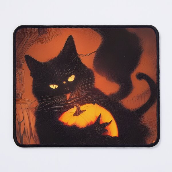 Item preview, Evil Cat Hugs Pumpkin  designed and sold by Horrorscape.