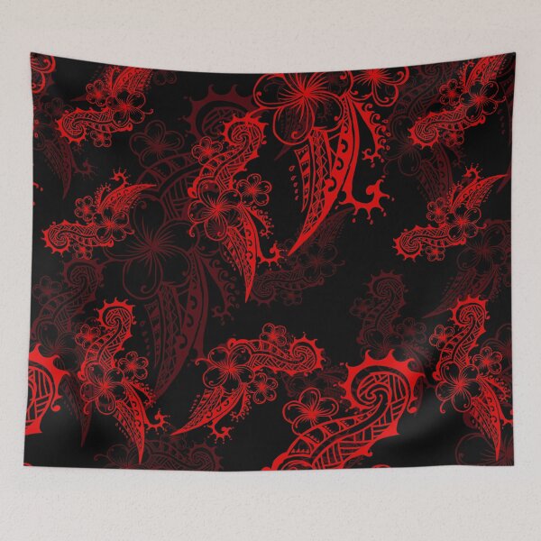 Item preview, Vintage Hawaiian Lava Red Dress Print 3423 designed and sold by sunnthreads.
