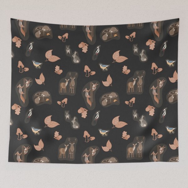 Item preview, Creatures of the Woodland Pattern designed and sold by Jo Brookes Illustration.