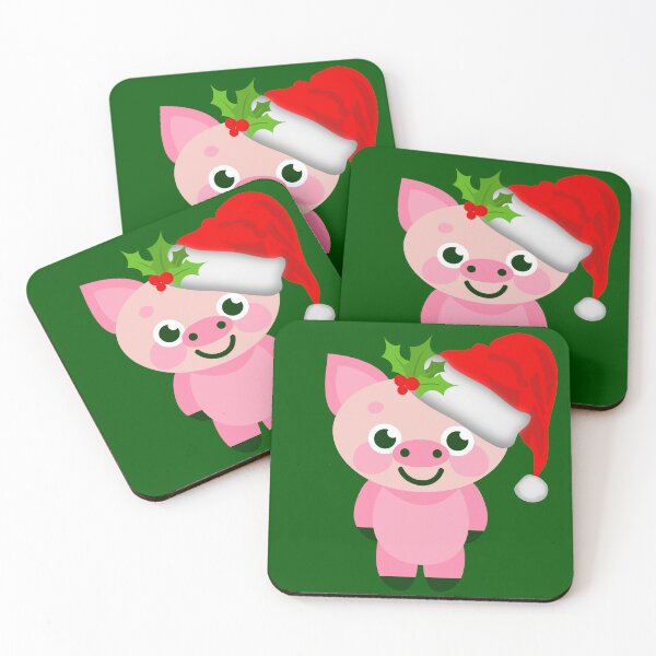 Item preview, christmas pig santa claus merry xmas designed and sold by Gossip Rag.