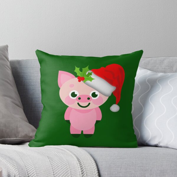Item preview, christmas pig santa claus merry xmas designed and sold by Gossip Rag.