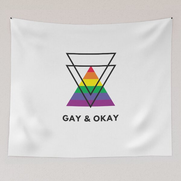 Item preview, Gay & Okay - Large | White designed and sold by abroadDesigns.