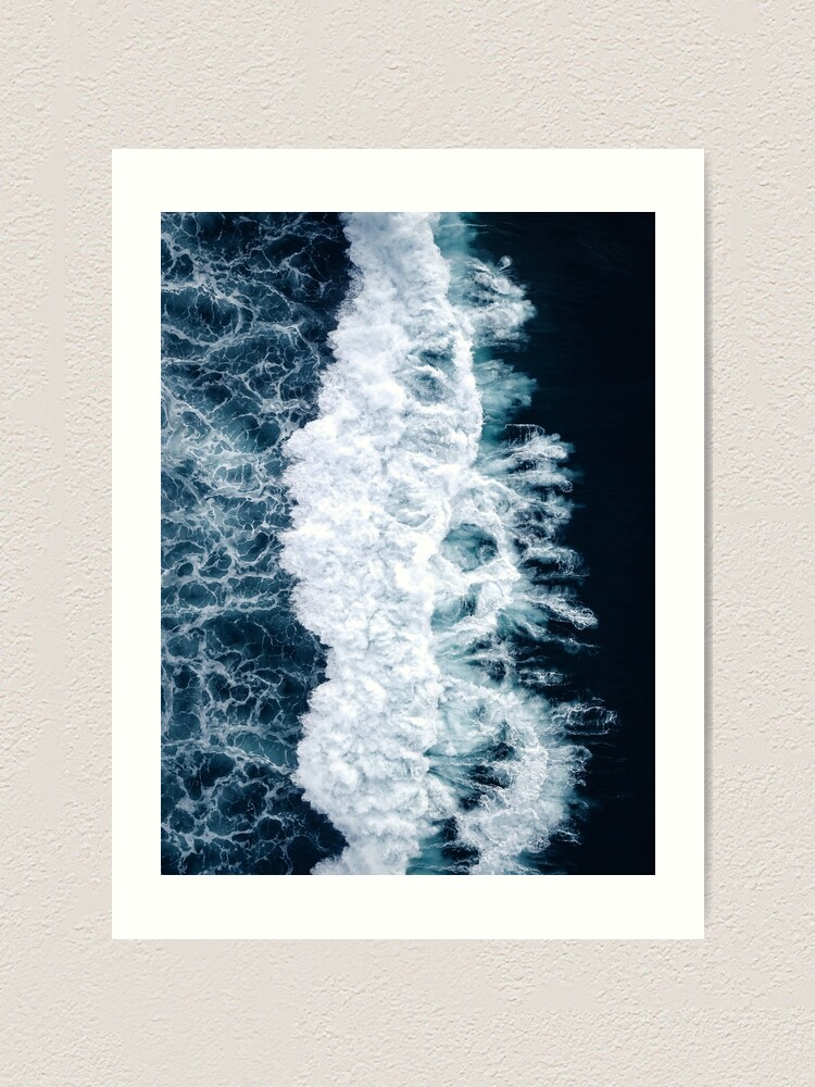 "Sea Waves white froth deep blue Ocean Posters" Art Print for Sale by
