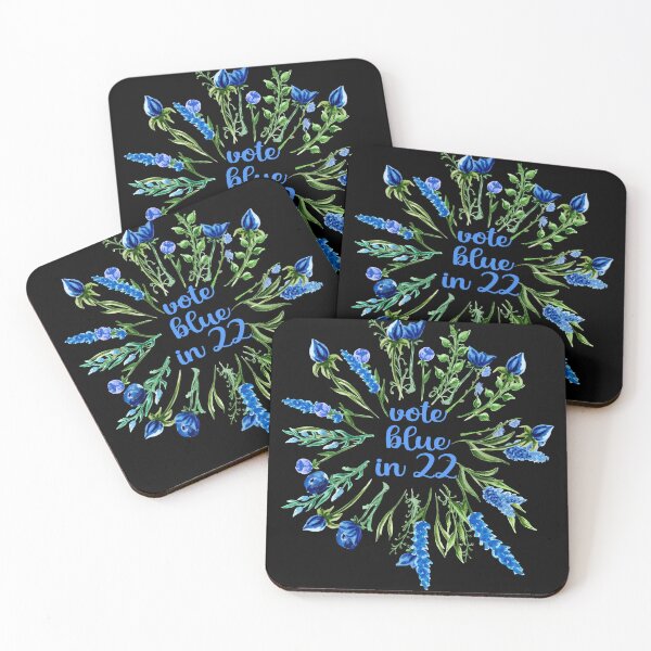 Item preview,  Blue Flowers VOTE BLUE IN 22  VOTE DEMOCRAT Nov 8 2O22 designed and sold by LoveAndDefiance.