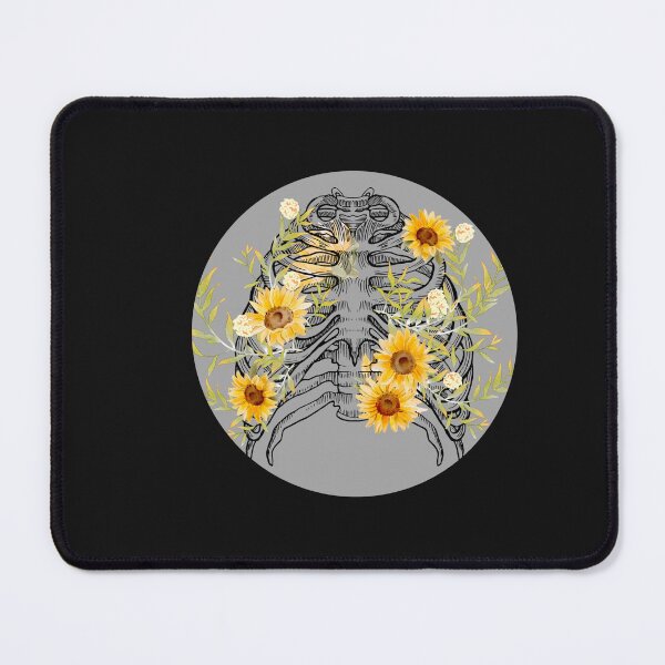 Item preview, Bones and Botany Ribcage Goth Cottagecore Sunflowers designed and sold by DesignsByPw.