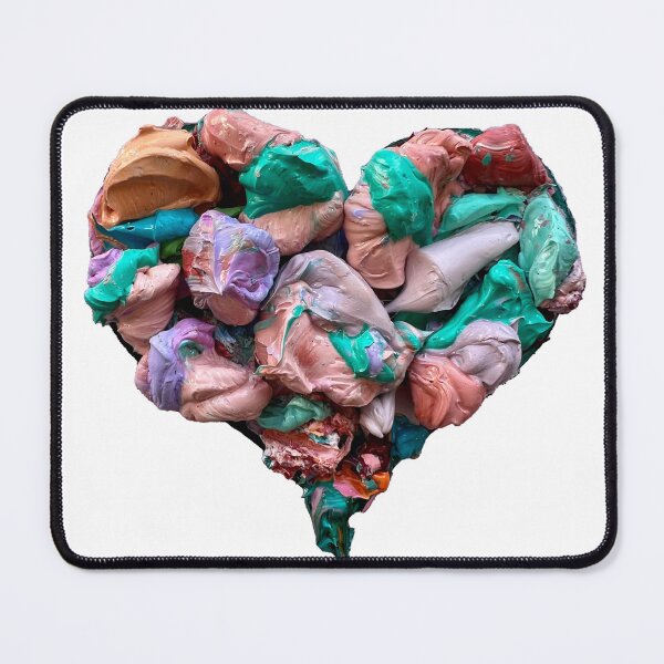 Item preview, Chunky Heart Painting, Love, Heart, Acrylic Painting, Thick Paint, Abstract Art designed and sold by Dorsadaf M.