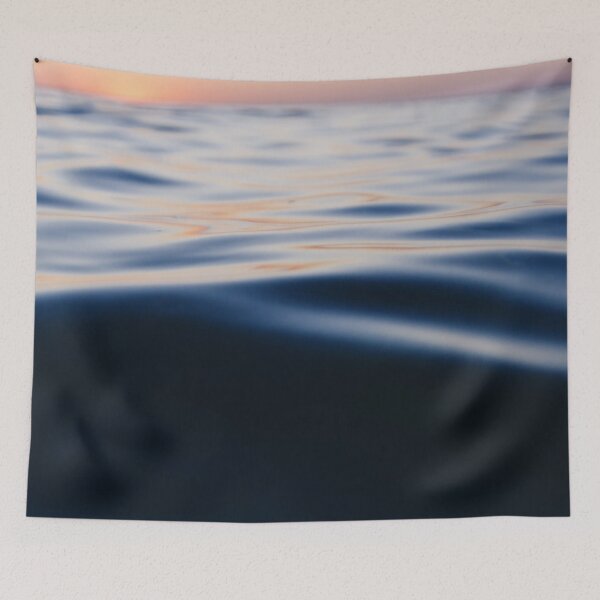 Item preview, Sea Waves deep blue calm ocean water on sunset - Ocean Posters designed and sold by DRK7DSGN.
