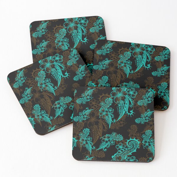 Item preview,  Vintage Hawaiian Ocean Teal Dress Print 3422 designed and sold by sunnthreads.