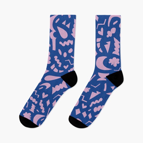 Item preview, Organic cute shapes pattern in lilac and blue designed and sold by ambrojit.