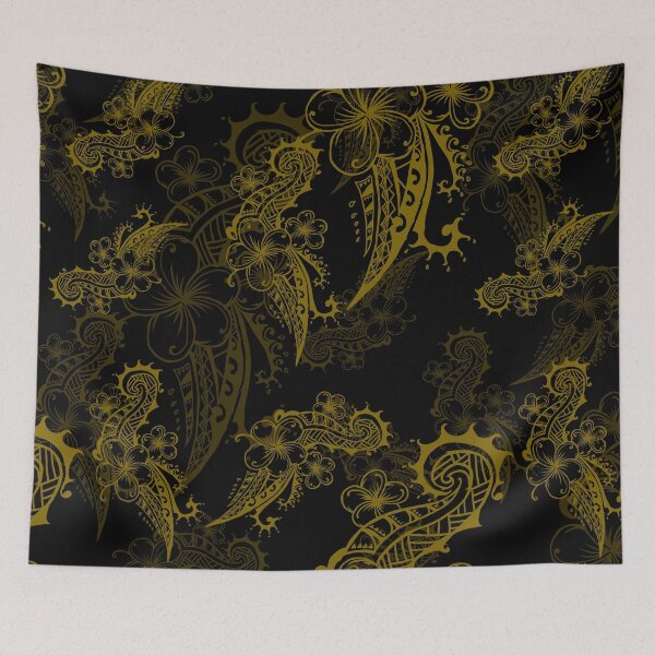 Item preview, Vintage Hawaiian Gold Dress Print 3421 designed and sold by sunnthreads.