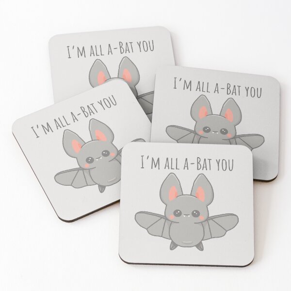 Item preview, I’m All A-Bat You - Funny Bat Pun designed and sold by HappyDoodlen.
