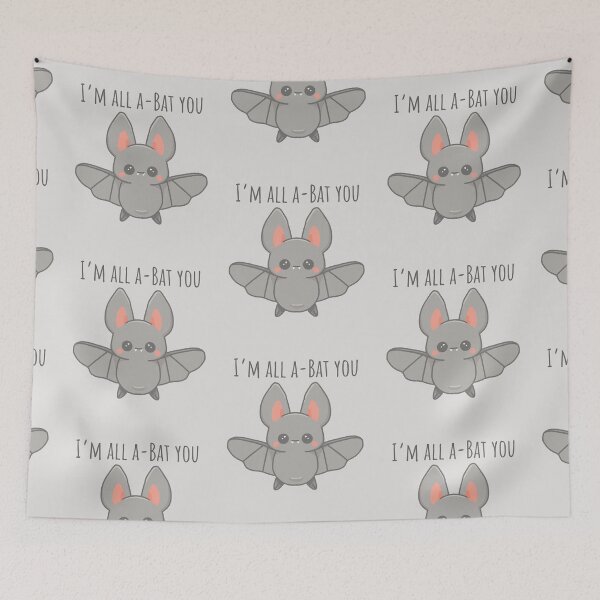 Item preview, I’m All A-Bat You - Funny Bat Pun designed and sold by HappyDoodlen.