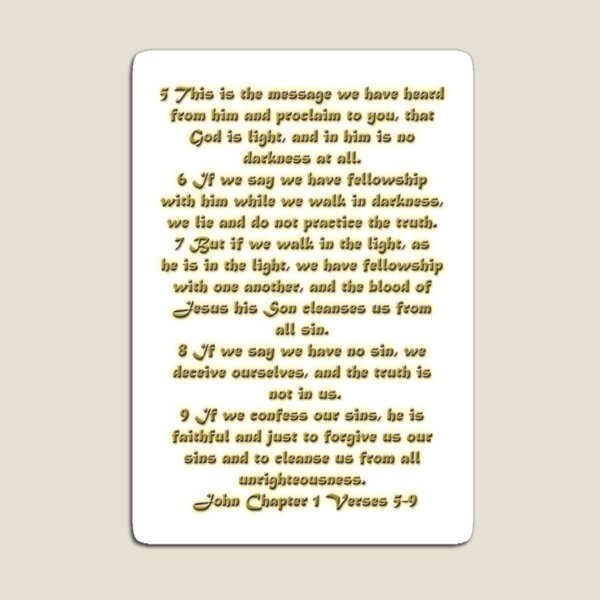 John Chapter 1 Verses 5-9 Magnet