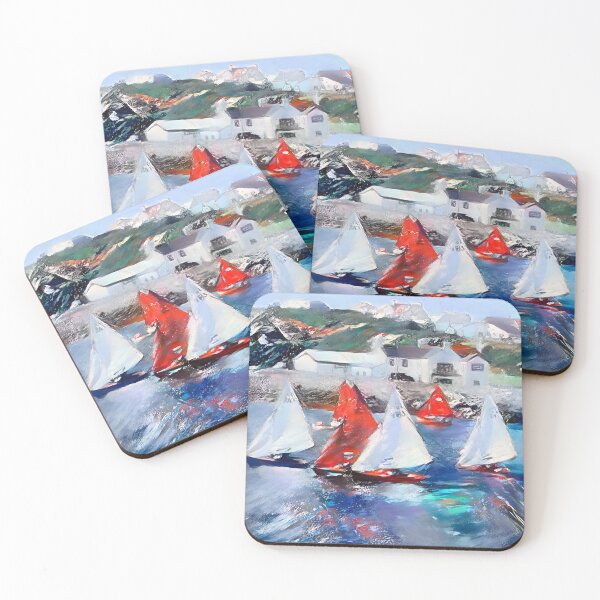 Item preview, AI Seabird Half Rater Sail Boats Racing at Trearddur Bay designed and sold by LymphomaLass.