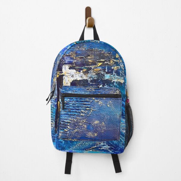 Item preview, Abstract Blue Painting, Textured Painting, "Lost Times" designed and sold by Dorsadaf M.