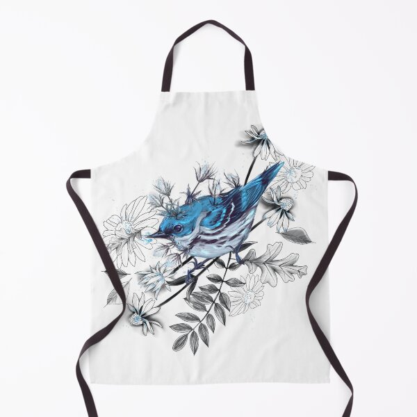 Item preview, Setophaga cerulea + Blue Thistles designed and sold by Ether hocromic.