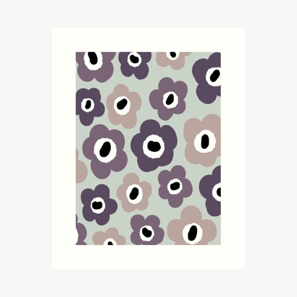Aperçu de l'œuvre Jardin scandinave moderne emblématique en violet dégradé créée et vendue par Deutschic.